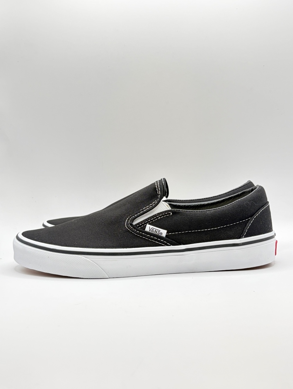 Vans Classic Slip-On Black‎ Canvas Shoes Size 8.5 US Men / 10 US Women